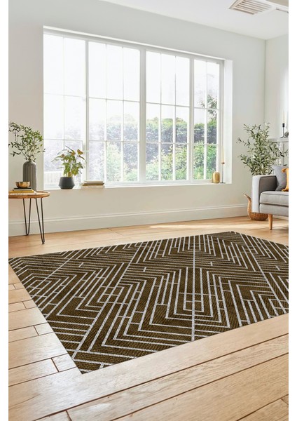 Dijital Baskılı Kaymaz Taban Yıkanabilir Sade Motifli Yolluk Mutfak Salon Halısı, Sade-11-Kahve, indirimleri