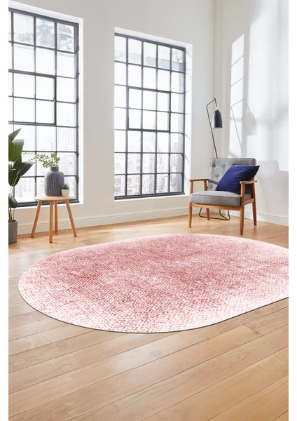 Dijital Baskı Kaymaz Yıkanabilir Sade Düz Renk Tasarım Oval Yolluk Salon Halısı, O-Sade-43-Pembe, fırsatları