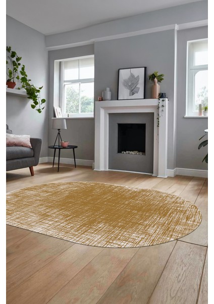 Baskılı Kaymaz Taban Yıkanabilir Sade Düz Desen Oval Yolluk Mutfak Salon Halısı, O-Sade-14-Kahve, modelleri