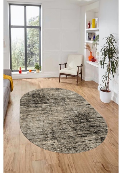 Düz Renk Sade Desen Dijital Kaymaz Taban Yıkanabilir Oval Yolluk Salon Halısı, O-Sade-37-Bej, fiyatları