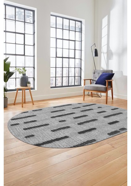 Dijital Baskı Kaymaz Yıkanabilir Sade Düz Oval Yolluk Koridor Salon Halısı, O-Sade-49-Gri, modelleri