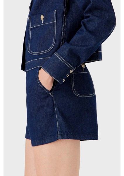 Yüksek Bel Regular Fit Denim Short Kadın Short 3D2J6D 2DM1Z 0941 fırsatları