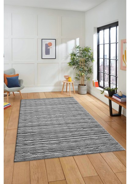 Düz Renk Sade Motifli Dijital Kaymaz Taban Yıkanabilir Yolluk Salon Halısı, Sade-32-Gri, indirimleri