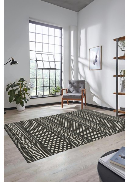 Kilim Desenli Dijital Kaymaz Yıkanabilir Sade Yolluk Mutfak Koridor Salon Halısı Sade-21-Krem indirimleri