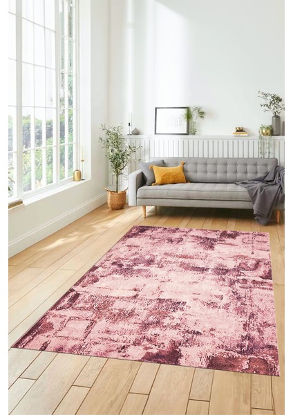 Düz Renk Sade Desen Dijital Kaymaz Taban Yıkanabilir Yolluk Salon Halısı, Sade-25-Mor, fiyatları