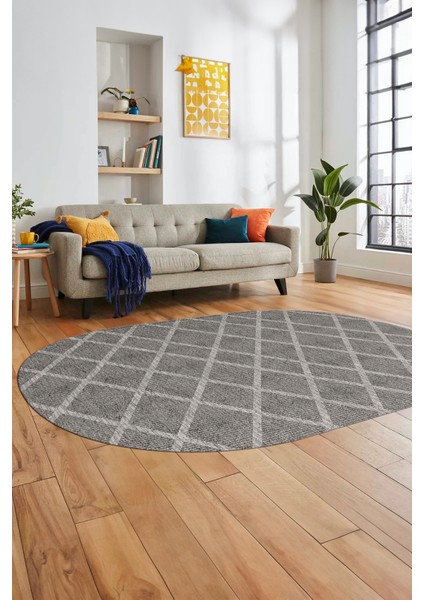 Düz Desenli Dijital Kaymaz Yıkanabilir Sade Oval Yolluk Koridor Salon Halısı, O-Sade-20-Gri, fırsatları