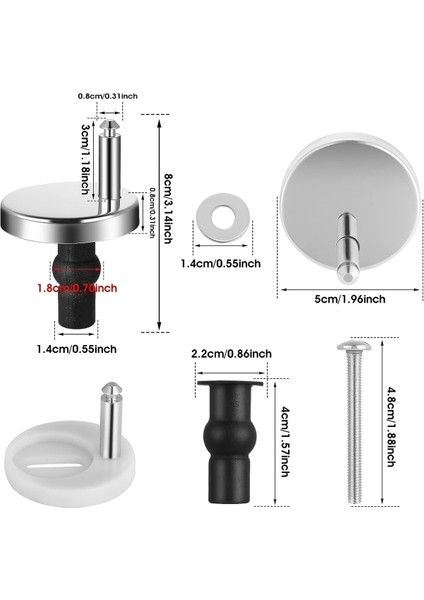Klozet Kapağı Sabitleme Menteşesi Sabitleme Aksesuarları Vida Değişimi 50MM Taban 1 Par (Yurt Dışından)