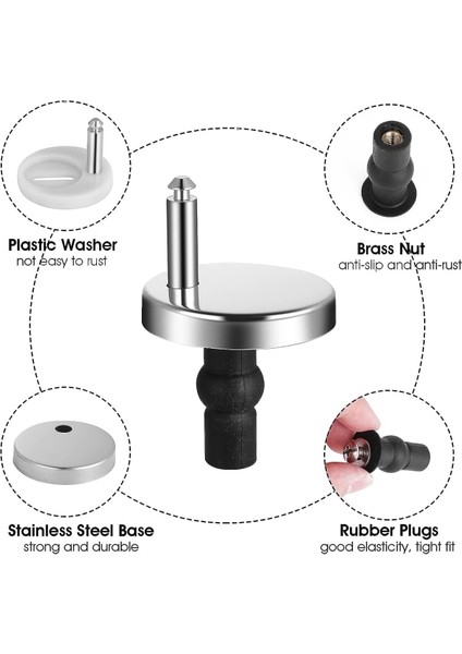Klozet Kapağı Sabitleme Menteşesi Sabitleme Aksesuarları Vida Değişimi 50MM Taban 1 Par (Yurt Dışından)