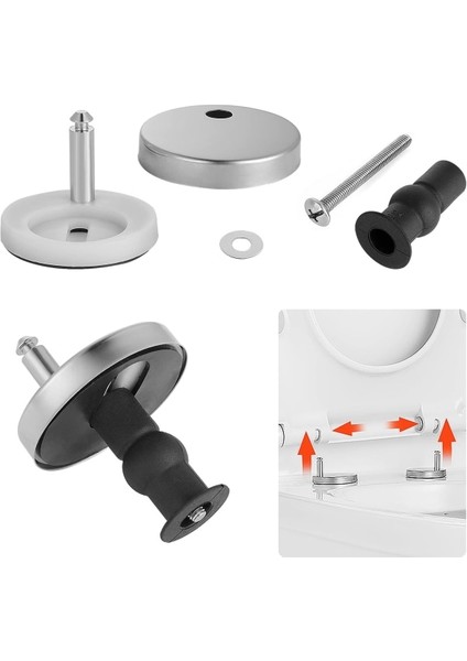 Klozet Kapağı Sabitleme Menteşesi Sabitleme Aksesuarları Vida Değişimi 50MM Taban 1 Par (Yurt Dışından)