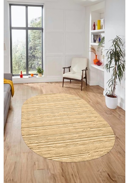 Düz Renk Sade Motifli Dijital Kaymaz Taban Yıkanabilir Oval Yolluk Salon Halısı, O-Sade-32-Kahve, modelleri