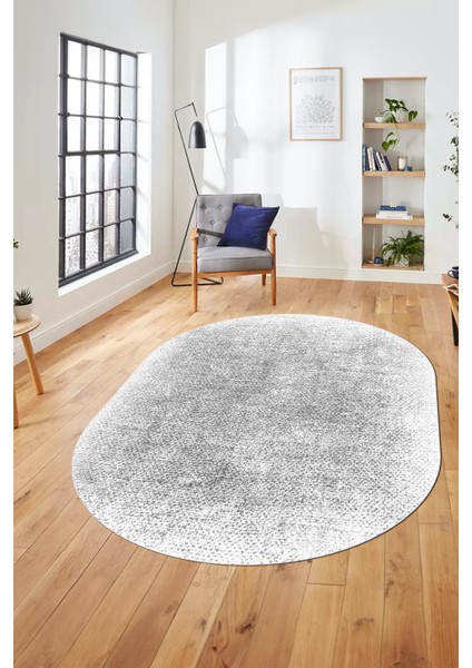 Dijital Baskı Kaymaz Yıkanabilir Sade Düz Renk Tasarım Oval Yolluk Salon Halısı, O-Sade-43-Gri, modelleri
