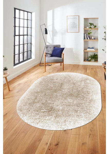 Dijital Baskı Kaymaz Yıkanabilir Sade Düz Renk Tasarım Oval Yolluk Salon Halısı, O-Sade-43-Kahve, modelleri