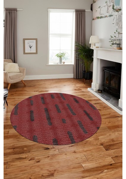 Dijital Baskı Kaymaz Yıkanabilir Sade Düz Yuvarlak Mutfak Salon Halısı, Y-Sade-49-Kırmızı, fiyatları