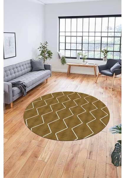 Düz Renk Dijital Kaymaz Yıkanabilir Sade Yuvarlak Mutfak Salon Halısı, Y-Sade-23-Kahve, fiyatları