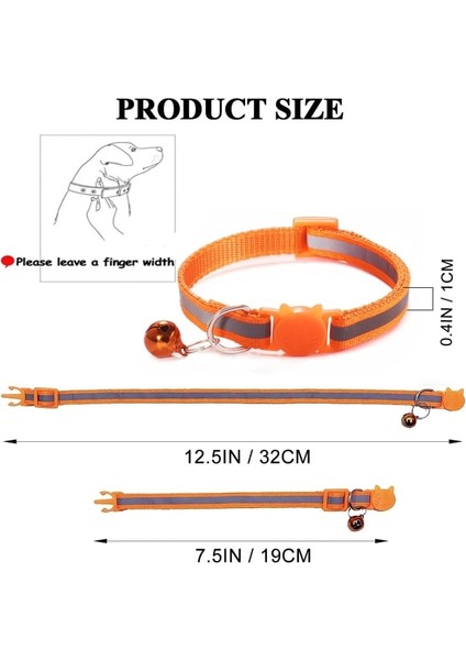 18 Adet Yansıtıcı Kedi Kimlik Tasması, Saati Ayarlanabilir 19-32CM (Yurt Dışından)