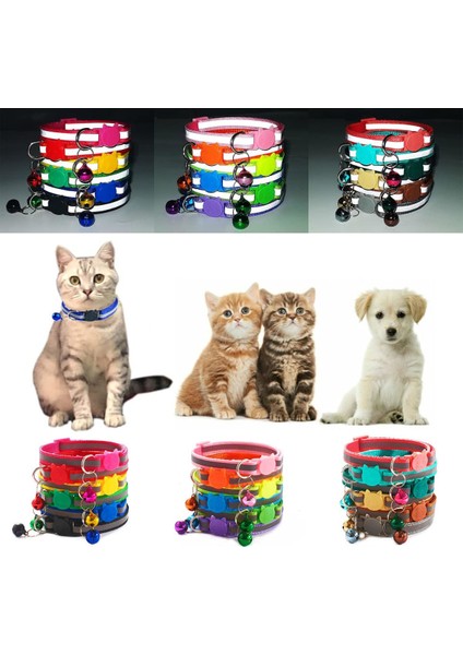 18 Adet Yansıtıcı Kedi Kimlik Tasması, Saati Ayarlanabilir 19-32CM (Yurt Dışından)