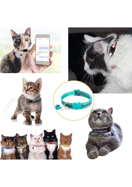 18 Adet Yansıtıcı Kedi Kimlik Tasması, Saati Ayarlanabilir 19-32CM (Yurt Dışından)
