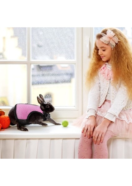 Ayarlanabilir Tavşan Koşum Yumuşak Tavşan Tasma Örgü Tavşan Koşum Hamster Yelek Elastik Tasma ile Küçük Hayvanlar Için Uygun Tavşan Hamster Kedi Yürüyüş (Yurt Dışından) modelleri