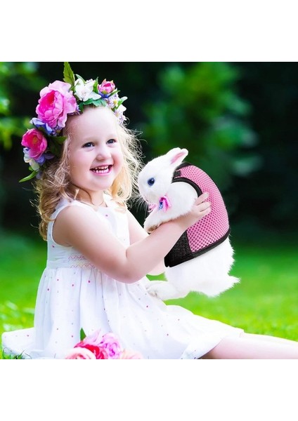 Ayarlanabilir Tavşan Koşum Yumuşak Tavşan Tasma Örgü Tavşan Koşum Hamster Yelek Elastik Tasma ile Küçük Hayvanlar Için Uygun Tavşan Hamster Kedi Yürüyüş (Yurt Dışından) indirimleri