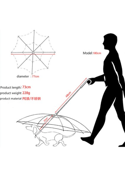 Ipli Köpek Şemsiyesi (Küçük ve Orta Boy) (Yurt Dışından)