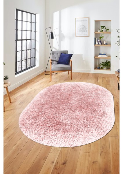 Dijital Baskı Kaymaz Yıkanabilir Sade Düz Renk Tasarım Oval Yolluk Salon Halısı, O-Sade-43-Pembe, modelleri