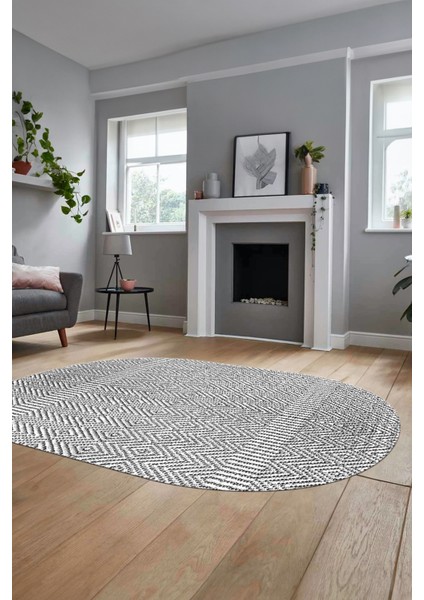 Baskılı Kaymaz Taban Yıkanabilir Sade Desen Oval Yolluk Mutfak Salon Halısı, O-Sade-18-Beyaz, fiyatları