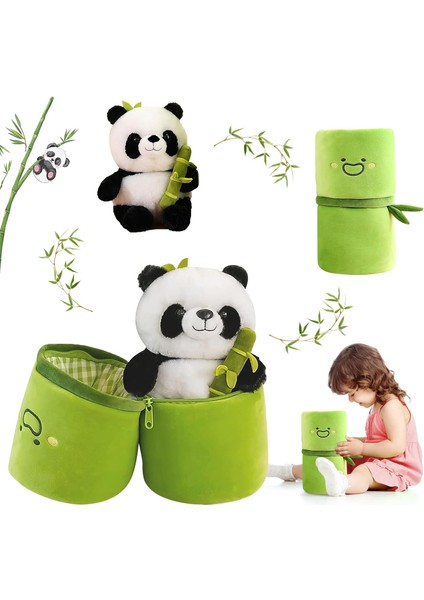 Panda Doldurulmuş Hayvanlar Panda Bambu 11.8 Inç Bambu Tüp Panda Yastık Doldurulmuş Panda Ayı Peluşlar Panda Bebek Erkekler Kızlar Için , Yeşil Panda Bambu O (Yurt Dışından)