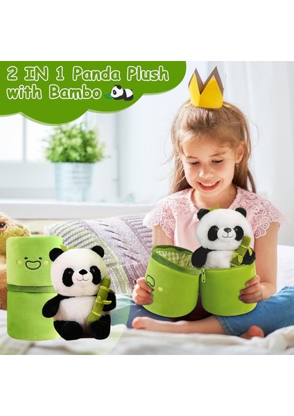 Panda Doldurulmuş Hayvanlar Panda Bambu 11.8 Inç Bambu Tüp Panda Yastık Doldurulmuş Panda Ayı Peluşlar Panda Bebek Erkekler Kızlar Için , Yeşil Panda Bambu O (Yurt Dışından) fiyatları