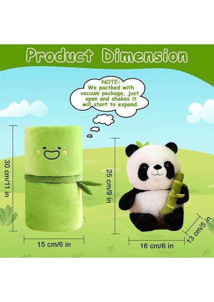 Panda Doldurulmuş Hayvanlar Panda Bambu 11.8 Inç Bambu Tüp Panda Yastık Doldurulmuş Panda Ayı Peluşlar Panda Bebek Erkekler Kızlar Için , Yeşil Panda Bambu O (Yurt Dışından) fırsatları