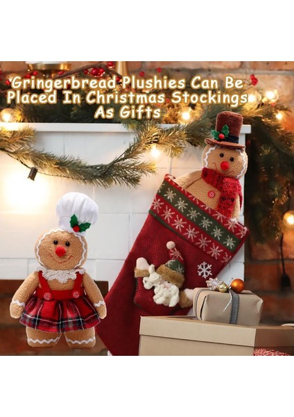 Noel Zencefilli Kurabiye Peluş Bebek, 11.8 Inç Zencefilli Kurabiye Adam lar Noel Zencefilli Kurabiye Yastıklar Tatil Dekor Için Doldurulmuş Zencefilli Kurabiye Bebek N (Yurt Dışından)