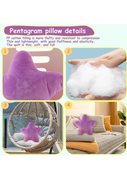 15.7 "yıldız Yastık Yıldız Şekilli Yastık Peluş Oyuncak Atmak Yastık Çocuklar Için Hediye, Mor (Yurt Dışından) modelleri