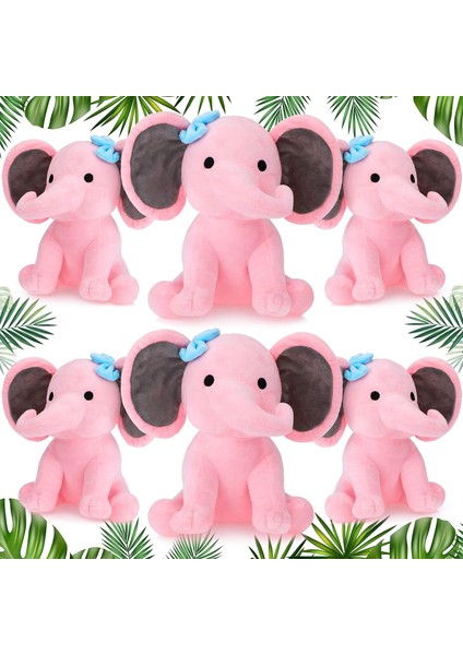 Parça Fil Doldurulmuş Hayvanlar 9.84 Inç Yumuşak Sevimli Fil Peluş Oyuncaklar Bebek Duş Için Fil Temalı Doğum Günü Partisi Malzemeleri (Pembe) (Yurt Dışından)