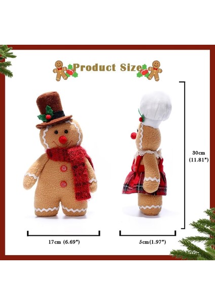 Noel Zencefilli Kurabiye Peluş Bebek, 11.8 Inç Zencefilli Kurabiye Adam lar Noel Zencefilli Kurabiye Yastıklar Tatil Dekor Için Doldurulmuş Zencefilli Kurabiye Bebek N (Yurt Dışından) fiyatları