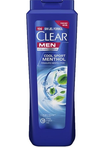 Men Kepeğe Karşı Etkili Şampuan Ferahlatıcı Mentol Etkisi 485 ml