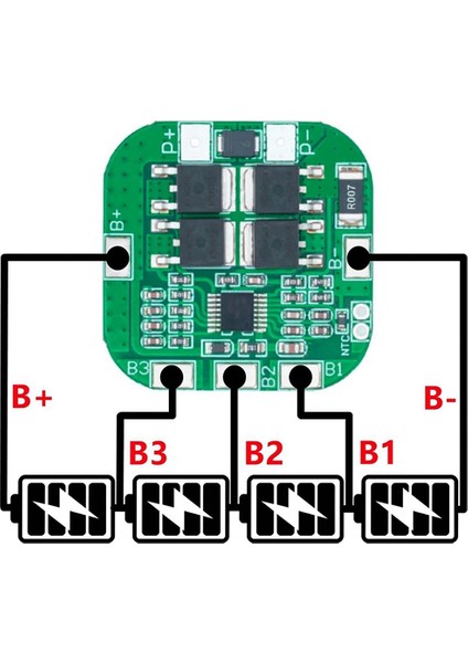 2 Adet 4s 14.8V / 16.8V 20A Bms 18650 Lityum Pil Pcb Koruma Levhası Pil Ekolayzır Kurulu Licoo2 LIMN2O4 (Yurt Dışından)