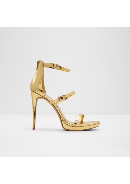 Levıssa Sandalet Yüksek Topuklu Sandalet;abiye Sandalet - Gold