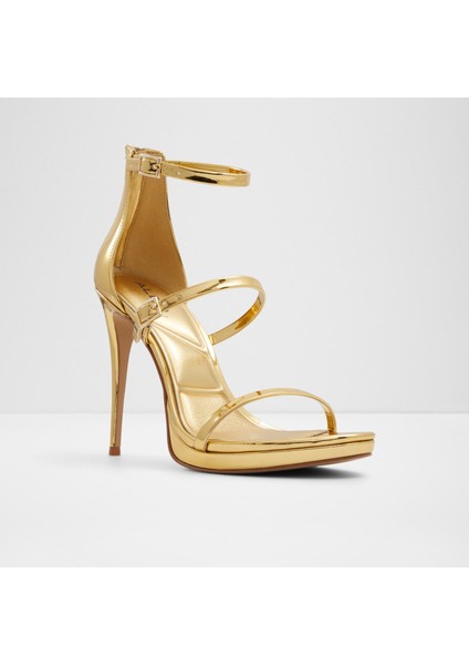 Levıssa Sandalet Yüksek Topuklu Sandalet;abiye Sandalet - Gold fırsatları