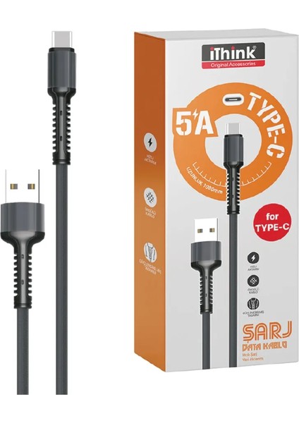 Gold Kablo Örgülü Type-C K63C