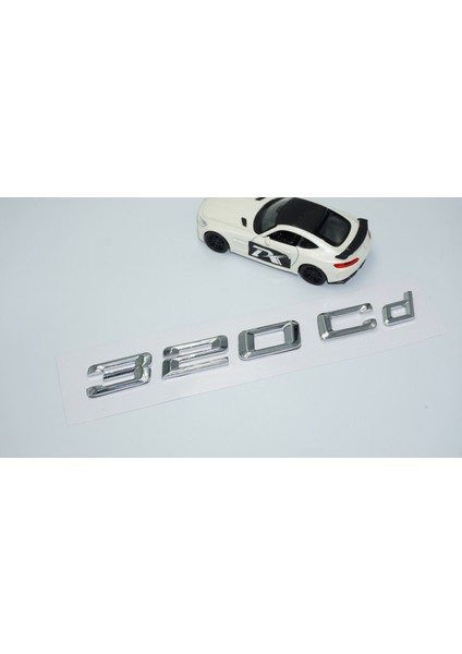 320CD Bagaj Krom Metal 3m 3D Yazı Logo Bmw Ile Uyumlu