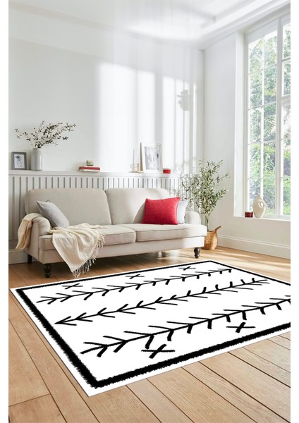 Dijital Kaymaz Yıkanabilir Modern Iskandinav Desen Mutfak Yolluk Salon Halısı, Iskandinav-07-Beyaz, fiyatları