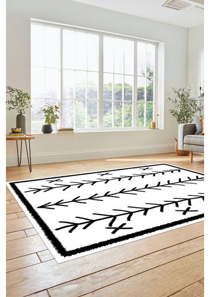 Dijital Kaymaz Yıkanabilir Modern Iskandinav Desen Mutfak Yolluk Salon Halısı, Iskandinav-07-Beyaz, fırsatları