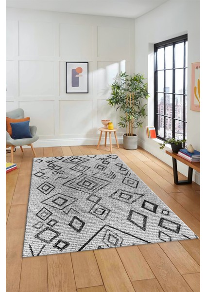 Dijital Kaymaz Yıkanabilir Iskandinav Desen Mutfak Yolluk Salon Halısı, Iskandinav-29-Gri, fiyatları