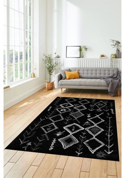 Zarif Iskandinav Desen Dijital Kaymaz Yıkanabilir Yolluk Mutfak Salon Halısı, İSKANDİNAV14-ANTRASİT, fiyatları