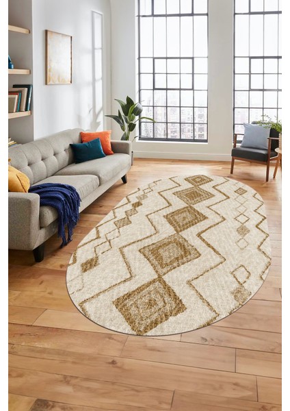 Iskandinav Desen Dijital Kaymaz Yıkanabilir Oval Yolluk Mutfak Salon Halısı, O-Iskandinav-13-Jut, fiyatları