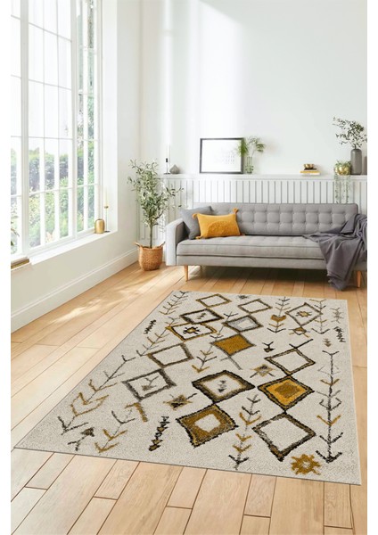 Zarif Iskandinav Desen Dijital Kaymaz Yıkanabilir Yolluk Mutfak Salon Halısı, Iskandinav-14-Kahve, fiyatları