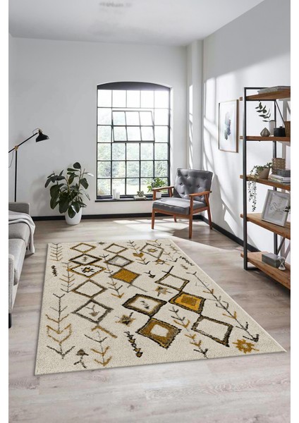 Zarif Iskandinav Desen Dijital Kaymaz Yıkanabilir Yolluk Mutfak Salon Halısı, Iskandinav-14-Kahve, fırsatları