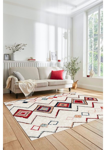 Modern Iskandinav Desen Dijital Kaymaz Yıkanabilir Yolluk Mutfak Salon Halısı, Iskandinav-13-Renkli,