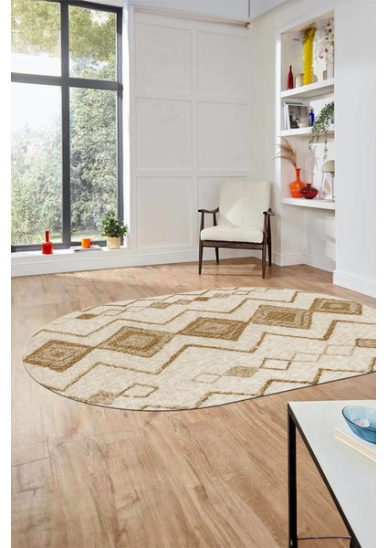 Iskandinav Desen Dijital Kaymaz Yıkanabilir Oval Yolluk Mutfak Salon Halısı, O-Iskandinav-13-Jut, indirimleri