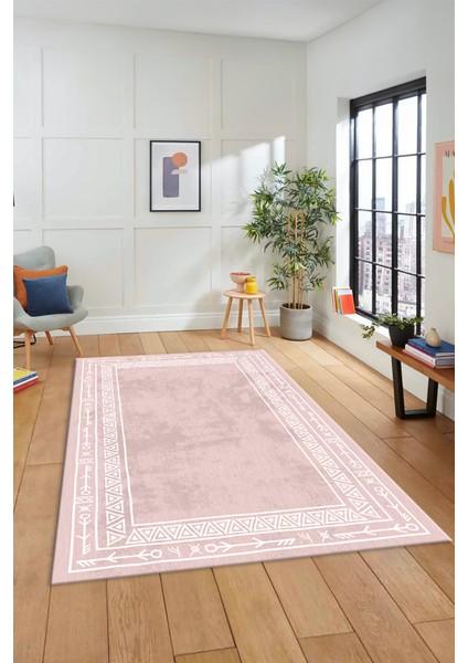 Dijital Kaymaz Yıkanabilir Iskandinav Desenli Mutfak Yolluk Salon Halısı, Iskandinav-30-Pembe, fiyatları