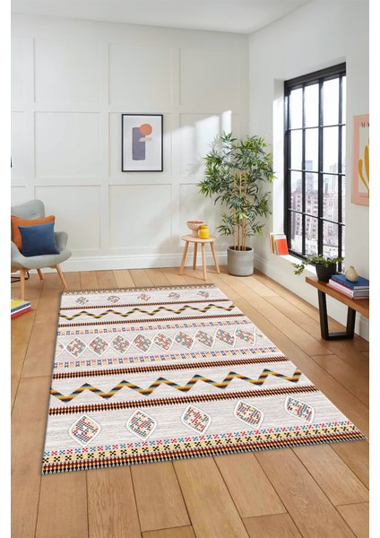 Dijital Kaymaz Yıkanabilir Iskandinav Tasarım Mutfak Yolluk Salon Halısı, Iskandinav-27-Renkli,